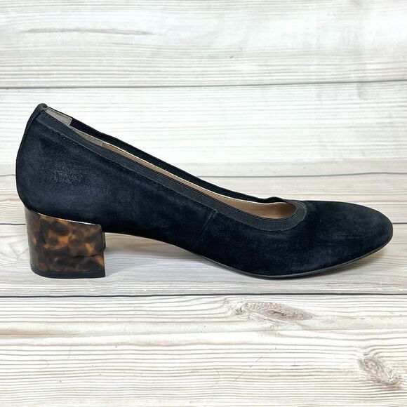 Vionic Natalie Pump Womens 8.5 Black Suede Tortoise Block Heel Casual Dress Shoe - Picture 16 of 16